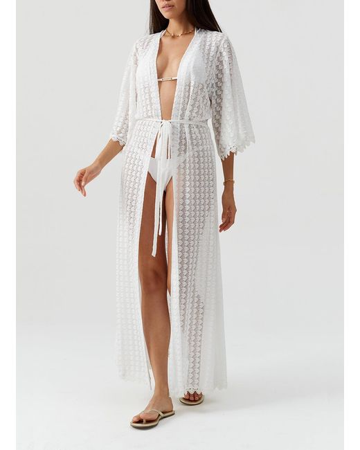 Melissa Odabash White Tali Kaftan