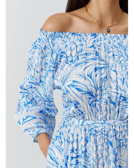 Melissa Odabash Blue Clover Pineapples Dress