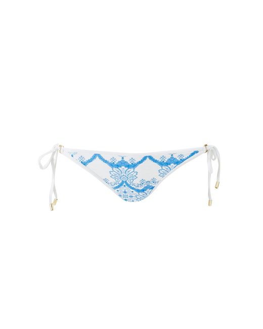 Melissa Odabash Blue Malta Florian Bikini Bottom