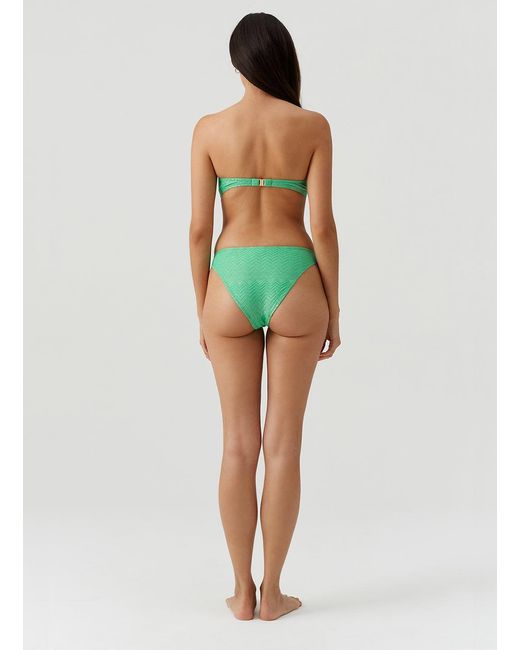 Melissa Odabash Green Prague Zigzag Bikini Top