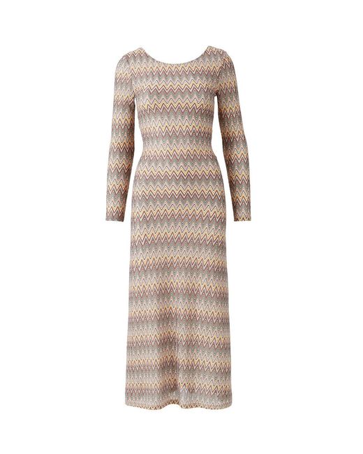 Melissa Odabash Natural Lily Zigzag Dress
