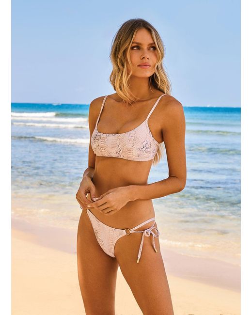 Melissa Odabash White Cassis Lizard Bikini Top