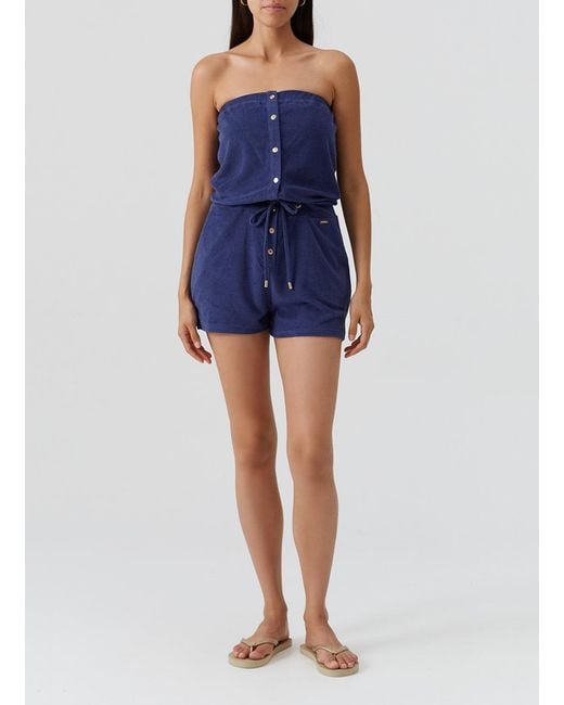 Melissa Odabash Blue Exclusive Venus Playsuit