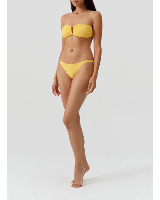 Melissa Odabash Yellow Alba Sunflower Bikini Top