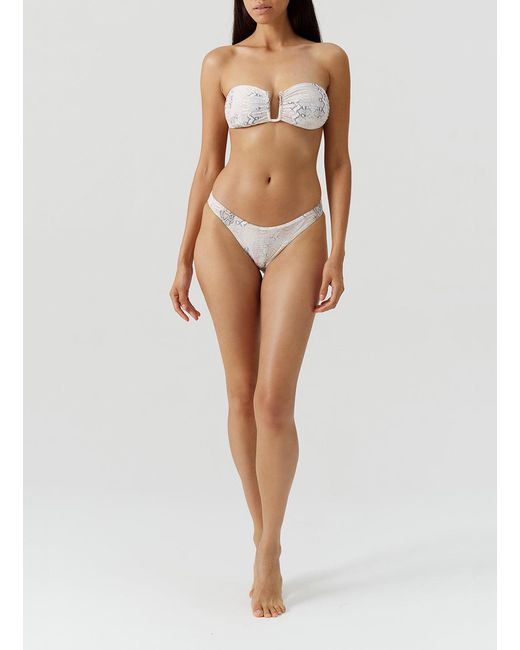 Melissa Odabash White Prague Lizard Bikini Top