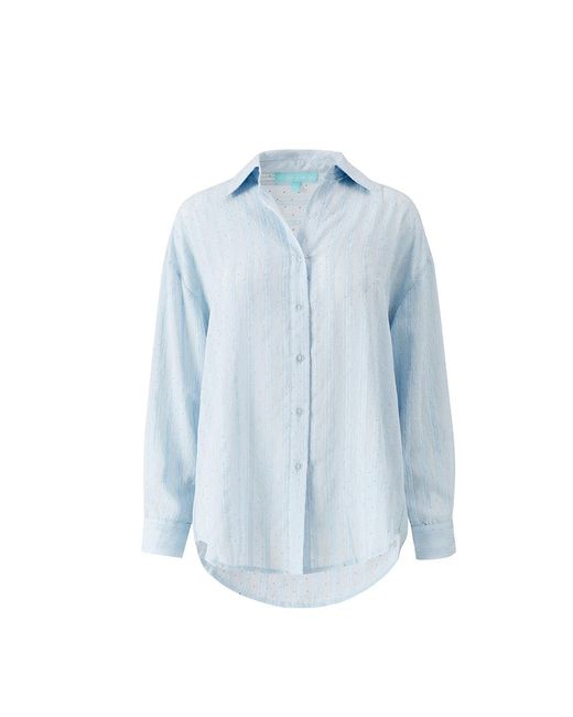Melissa Odabash Blue Ziggy Pale Shirt