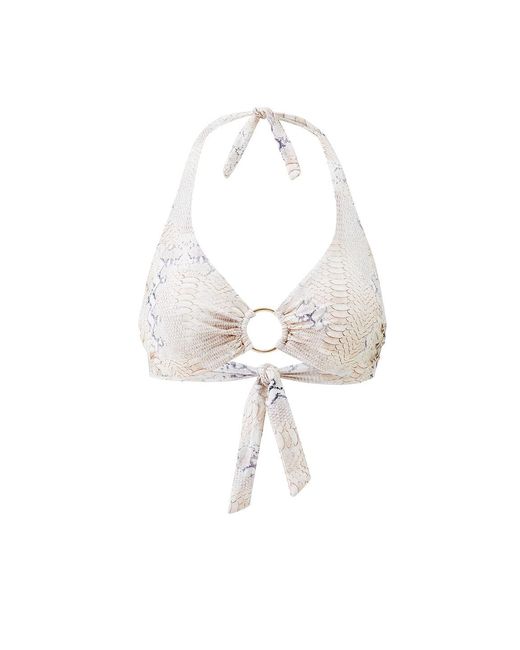 Melissa Odabash White Brussels Lizard Bikini Top