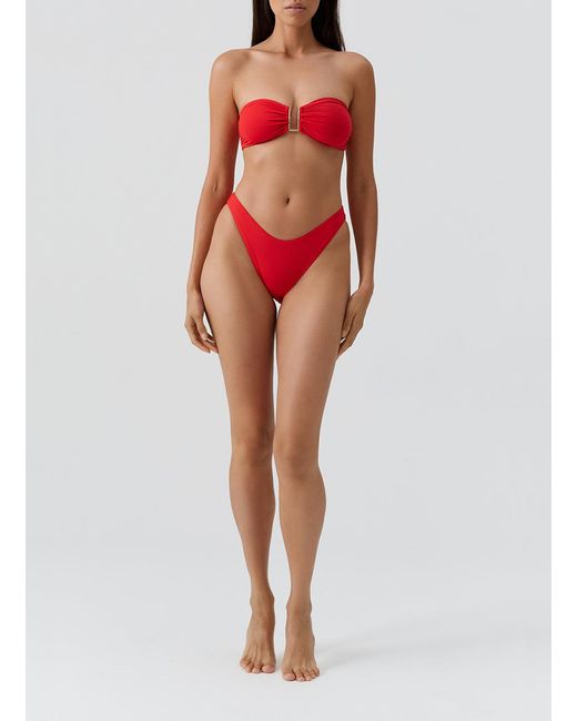 Melissa Odabash Red Exclusive Noto Bikini Bottom