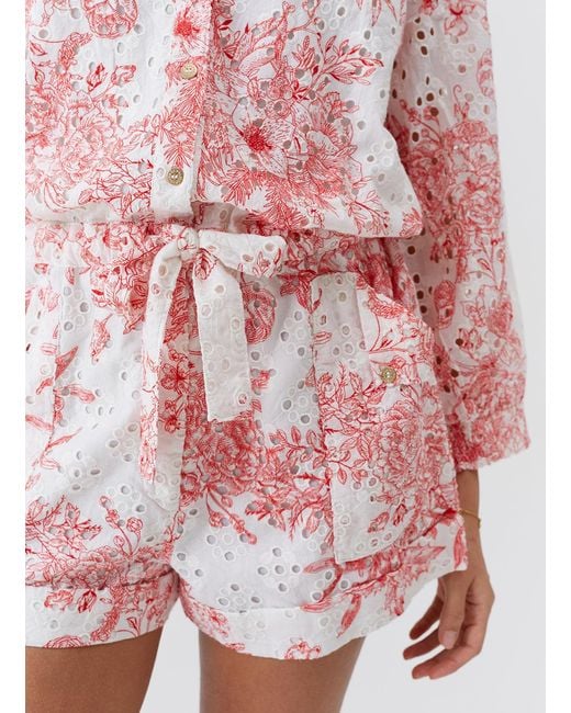 Melissa Odabash Pink Suri Coastal Playsuit