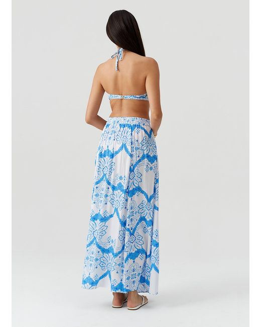 Melissa Odabash Blue Shiloh Florian Skirt