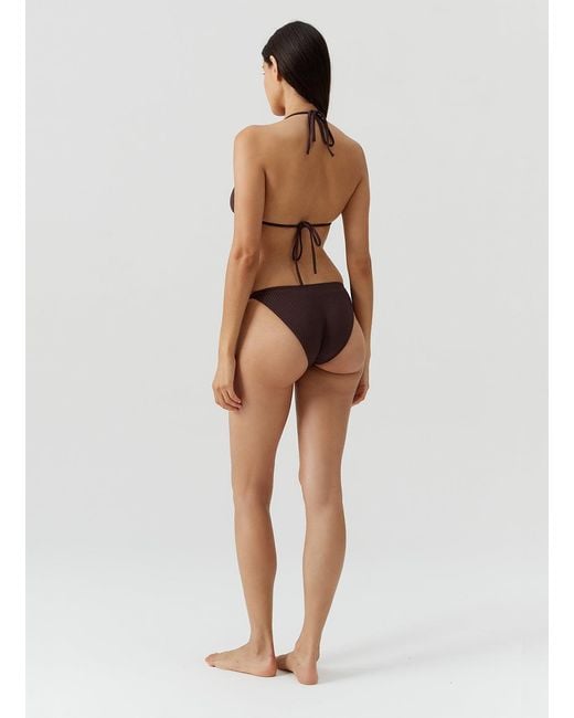 Melissa Odabash Brown Exclusive Cancun Ribbed Bikini Top