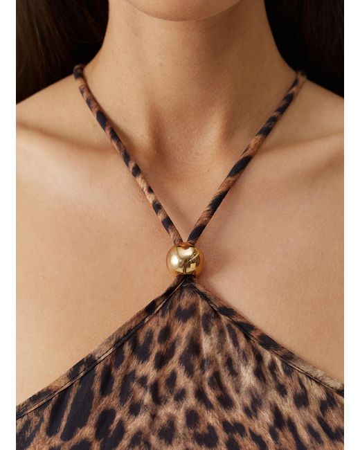 Melissa Odabash Natural Sage Cheetah Dress