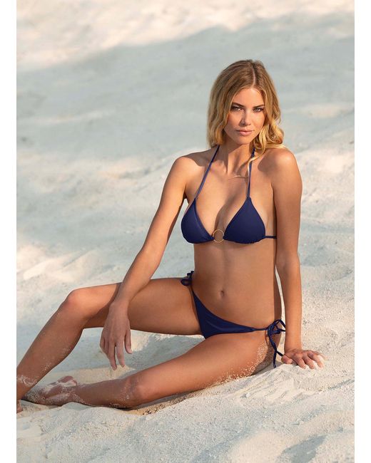 Melissa Odabash Blue Miami Bikini Bottom