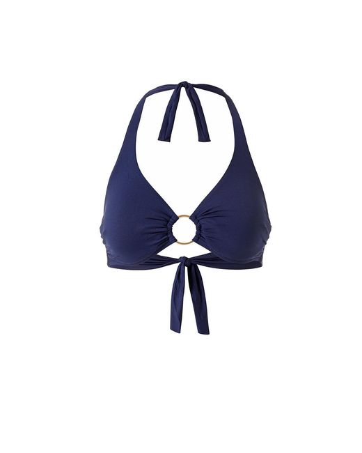 Melissa Odabash Blue Brussels Bikini Top