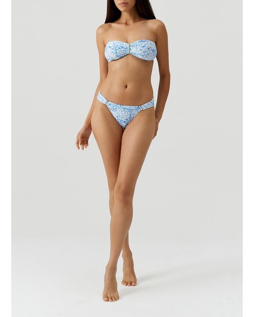 Melissa Odabash Blue Positano Pineapples Bikini Bottom