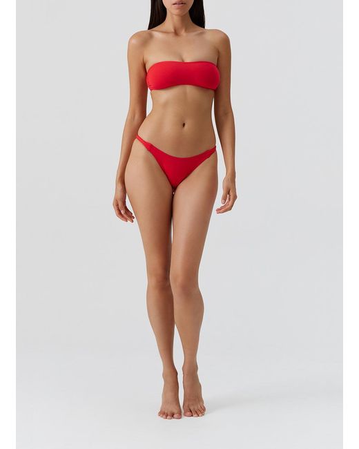 Odabash UK Red Memphis Bikini Bottom