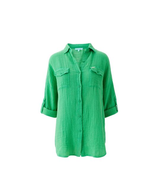 Melissa Odabash Green Elena Top