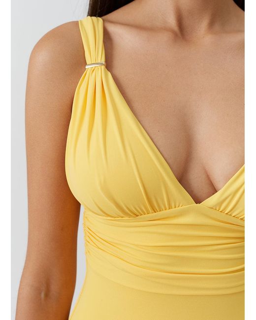 Melissa Odabash Yellow Panarea Sunflower Swimsuit