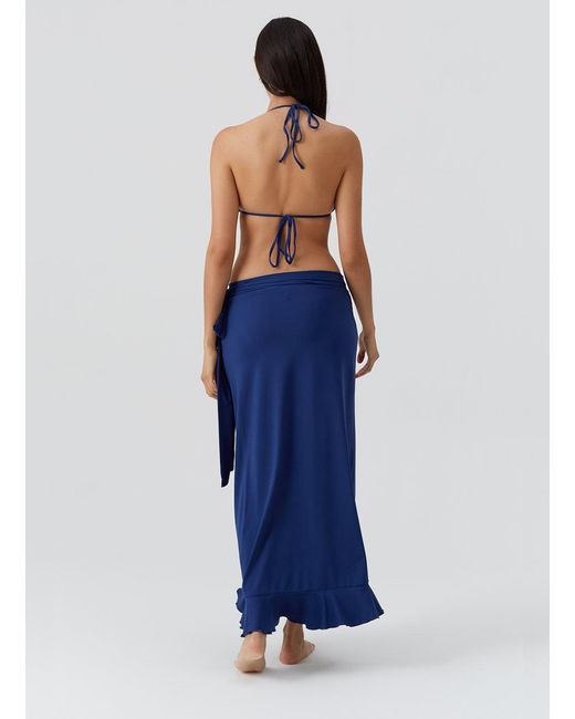Melissa Odabash Blue Cassidy Marine Skirt