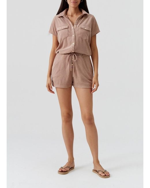 Melissa Odabash Pink Cheryl Almond Playsuit