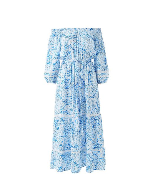 Melissa Odabash Blue Clover Pineapples Dress