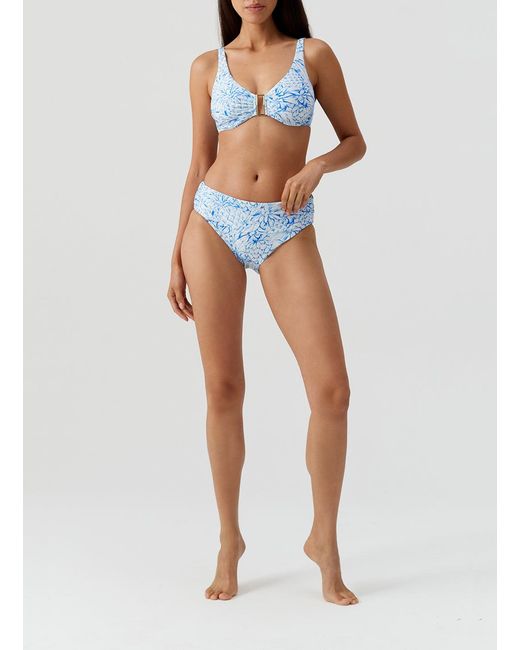 Melissa Odabash Blue Bel Air Pineapples Bikini Top
