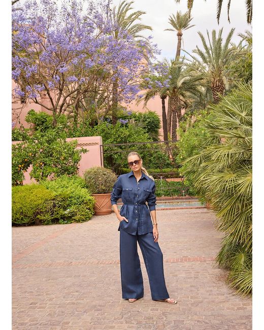 Melissa Odabash Blue Ariel Shirt