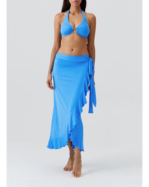 Melissa Odabash Blue Cassidy Ocean Skirt