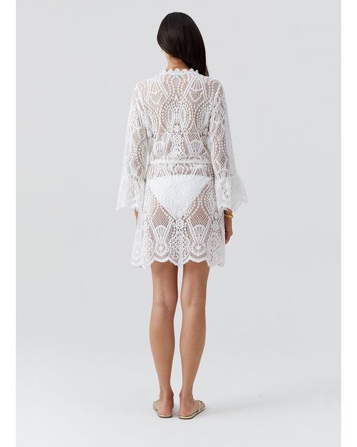 Melissa Odabash White Naia Kaftan