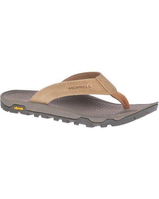 merrell leather flip flops