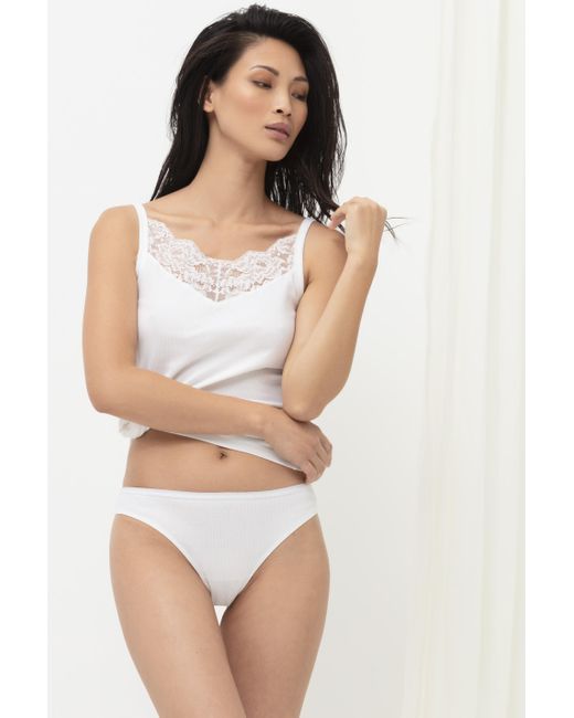 Mey White Spaghetti-Top Serie Organic Cotton Weiss