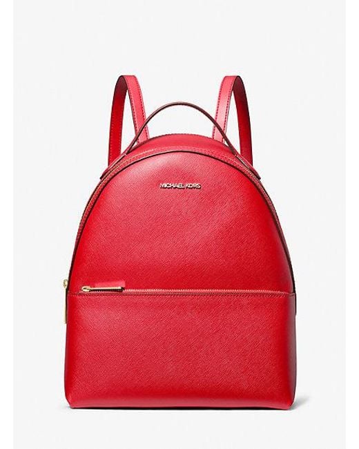 Michael Kors Red Sheila Medium Backpack