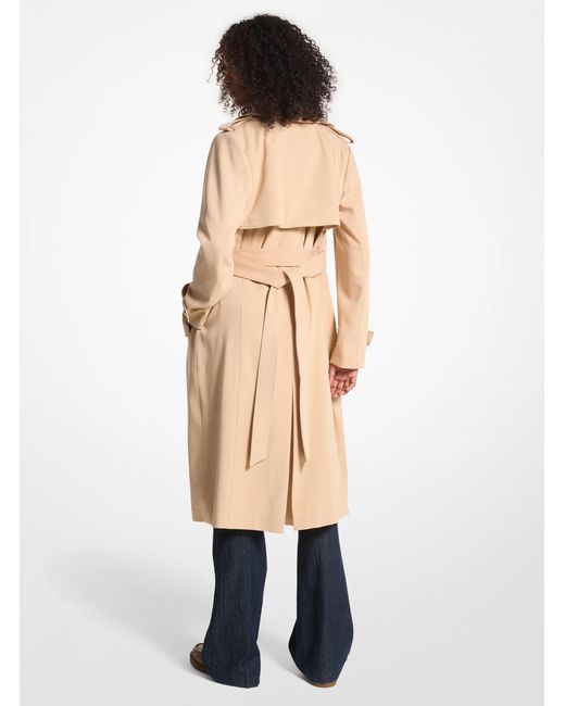 MICHAEL Michael Kors White Mk Woven Trench Coat