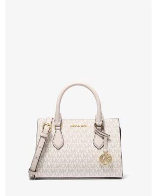 Michael Kors Natural Sheila Small Signature Logo Satchel