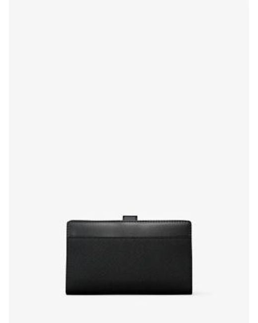 Michael Kors White Greenwich Medium Saffiano Leather Wallet