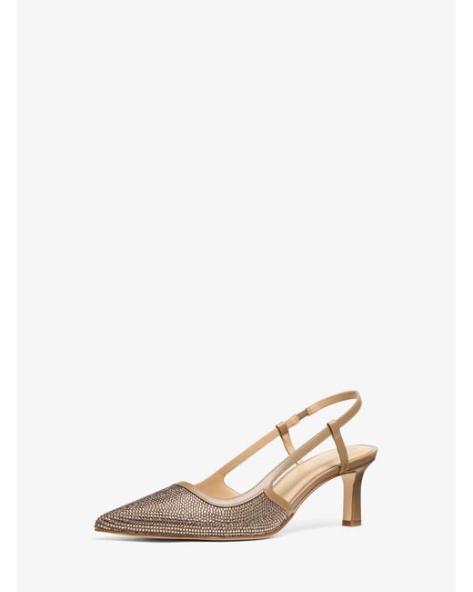 MICHAEL Michael Kors Natural Mk Alora Suede Slingback Pump