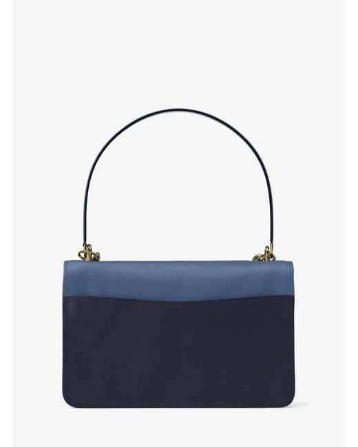 MICHAEL Michael Kors Blue Mk Claire Large Color-Block Leather Shoulder Bag