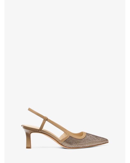 MICHAEL Michael Kors Natural Mk Alora Suede Slingback Pump