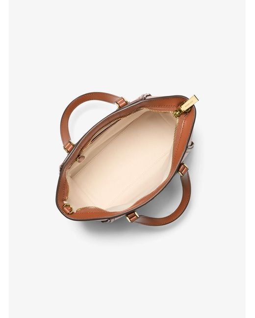MICHAEL Michael Kors Brown Taryn Small Signature Logo And Leather Convertible Crossbody Bag