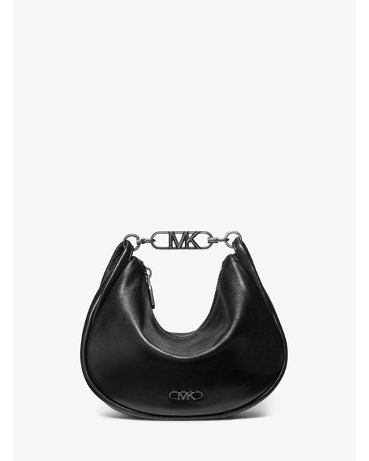Michael Kors Black Mk Kendall Small Leather Shoulder Bag