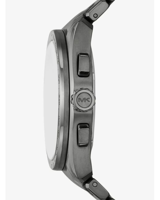 Michael Kors Metallic Oversized Accelerator 2.0 Gunmetal Watch for men