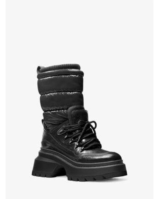 Mk Botte Shiloh En Mélange De Matières MICHAEL Michael Kors en coloris Black