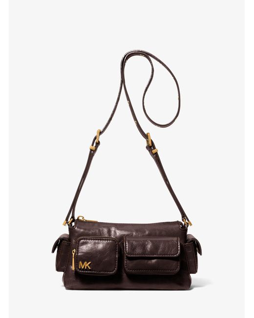 MICHAEL Michael Kors Brown Mk Dakota Small Leather Shoulder Bag