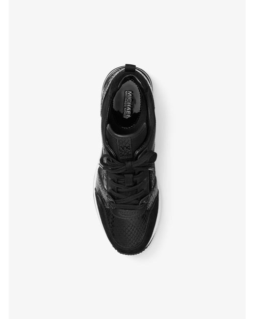 georgie embossed leather trainer