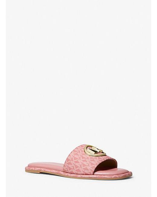 Mk logo 2024 slide sandal