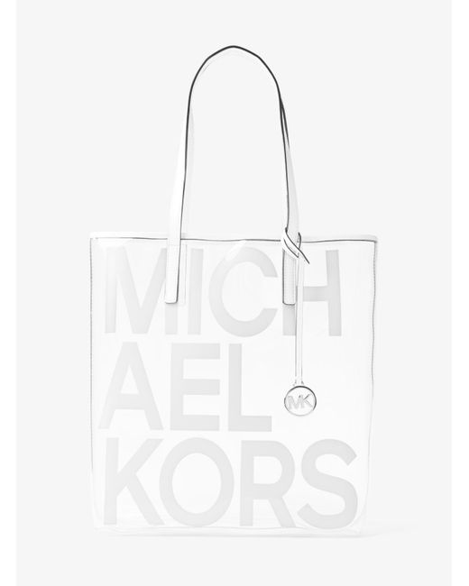 Borsa Tote The michael Grande Trasparente Con Logo di Michael Kors in  Bianco | Lyst