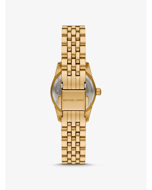 Michael Kors Metallic Lexington Gold-tone Stainless Steel Bracelet Watch