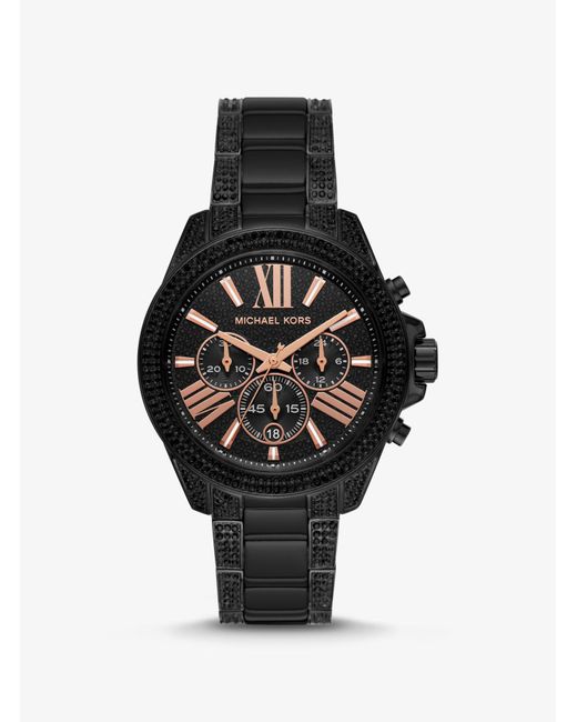 Pave Stainless Steel Watch 
