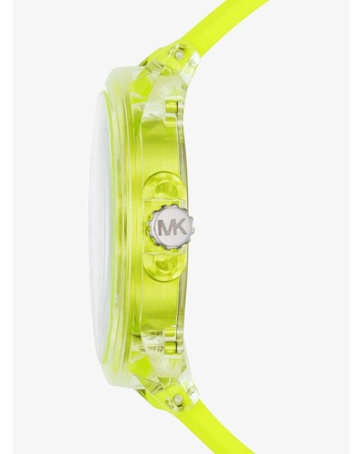 Michael kors neon yellow best sale watch