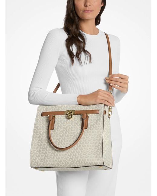 MICHAEL Michael Kors Natural Hamilton Large Satchel